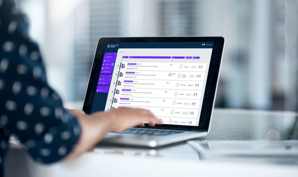 screenshot of Know Your Customer